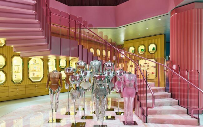 Swarovski Store Pink Staircase